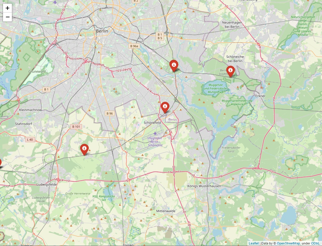 GPS coordinates received from a wagon's telemetry unit